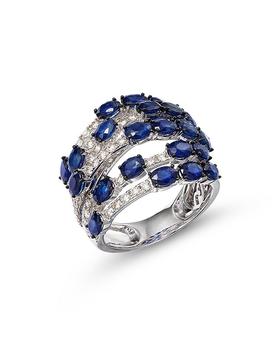 商品Bloomingdale's | Sapphire & Diamond Multirow Ring in 14K White Gold - 100% Exclusive,商家Bloomingdale's,价格¥42336图片