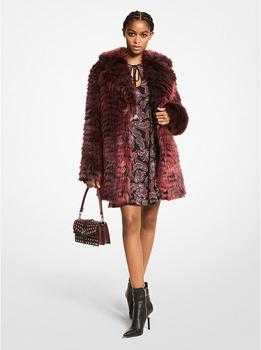 推荐Tiger Print Faux Fur Coat商品