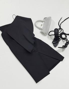 推荐AQAQ one shoulder bodycon dress in black商品