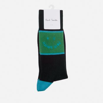 推荐PS Paul Smith Men's Face Socks - Black商品