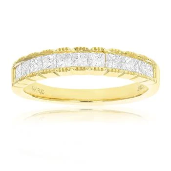 Vir Jewels | 3/4 cttw Princess Cut Diamond Wedding Band with Milgrain 14K Yellow Gold Channel,商家Premium Outlets,价格¥6883