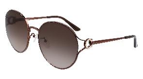 更多菲拉格慕墨镜, Salvatore Ferragamo | Brown Gradient Round Ladies Sunglasses SF215SK 208 60商品图片 2.2折