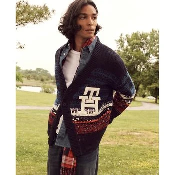 Tommy Hilfiger | Men's Ombre Textured Stripe Cardigan Sweater,商家Macy's,价格¥745