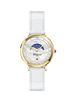 菲拉格慕手表, Salvatore Ferragamo | Logomania 36MM Moon Phase Watch商品图片 