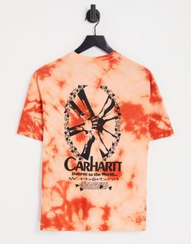 推荐Carhartt WIP zonk tie-dye t-shirt in orange商品