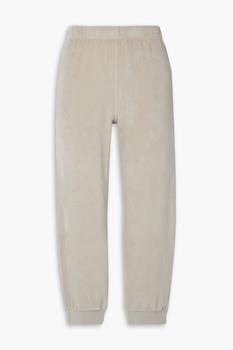 商品Bella Freud | Cropped cotton-blend velour track pants,商家THE OUTNET US,价格¥741图片