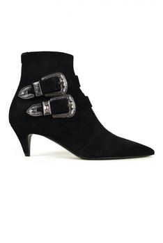 圣罗兰鞋女鞋, Yves Saint Laurent | Luxury Shoes For Women   Saint Laurent Charlotte Boots In Black Suede商品图片 9折