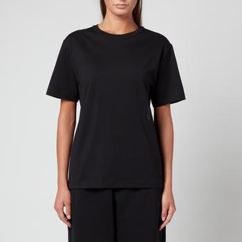 Alexander Wang | Alexanderwang.T Women's Foundation T-Shirt with Puff Logo & Bound Neck - Black商品图片,