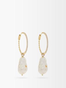 MATEO, MATEO | Diamond, pearl & 14kt gold earrings商品图片 