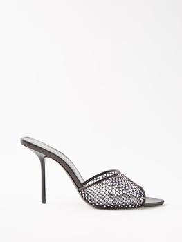 ysl高跟鞋价格, Yves Saint Laurent | Luz 95 crystal-embellished mules商品图片 
