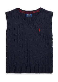 Ralph Lauren | Lauren Childrenswear Boys 2 7 Cable Knit Cotton Sweater Vest,商家Belk,价格¥284