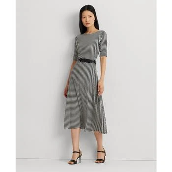 Ralph Lauren | Women's Striped Stretch Cotton Midi Dress 5.9折