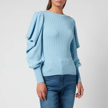 推荐Ted Baker Women's Bubless Extreme Sleeve Knit Sweater - Light Blue商品