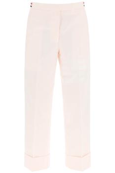 thom browne裤, Thom Browne | Thom browne 4-bar cotton twill pants商品图片 