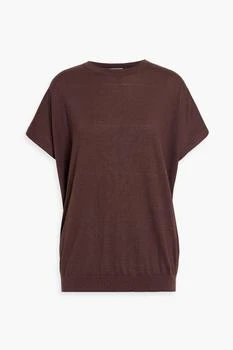 推荐Checked metallic cashmere and silk-blend T-shirt商品