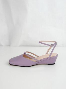 商品FEBRUARY SECOND | T Strap Wedges Slingback Lilac,商家W Concept,价格¥1691图片