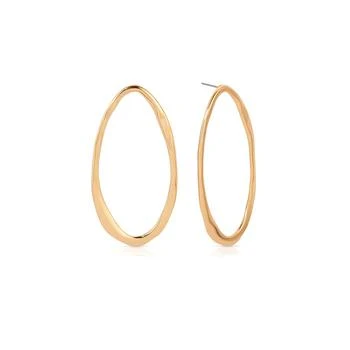 Ettika Jewelry | Hammered 18K Gold-Plated Large Oval Earrings,商家Macy's,价格¥224