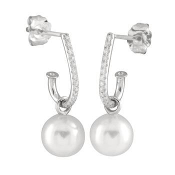 Splendid Pearls | 14k White Golddangling Removeable Pearl Earrings With Diamonds商品图片,2.7折×额外8折, 额外八折