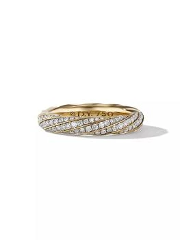David Yurman | Cable Edge Band Ring in 18K Yellow Gold,商家Saks Fifth Avenue,价格¥21191