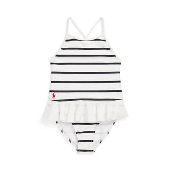 Ralph Lauren | Striped Stretch One-Piece Swimsuit (Little Kids) 6.2折, 独家减免邮费