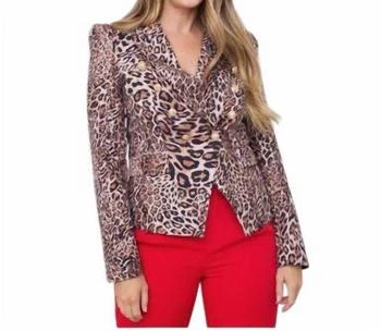 Tea & Cup | Tea & Cup - Leopard Double Breasted Blazer,商家ELITE FINDS,价格¥238