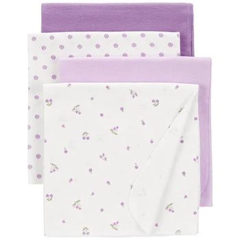 Carter's | Baby Girls Receiving Blankets, Pack of 4 