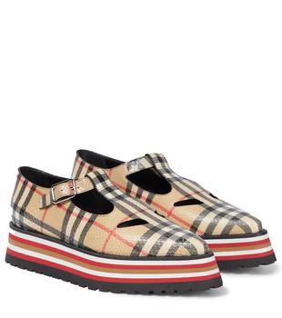 burberry鞋帆布鞋, Burberry | Aldwych格纹皮革乐福鞋商品图片 