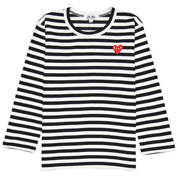 推荐Comme Des Garcons Kids Long-sleeve Stripe Cotton T-shirt, Size 4Y商品