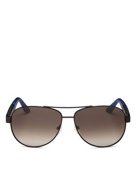 Salvatore Ferragamo | Men's Brow Bar Aviator Sunglasses, 62mm商品图片,独家减免邮费