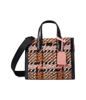 kate spade tote单肩包, Kate Spade | Manhattan Plaid Chunky Woven Fabric Small Tote商品图片 