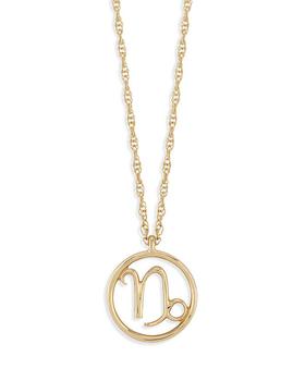 商品Zodiac Pendant Necklace in 14K Yellow Gold  18" - 100% Exclusive图片