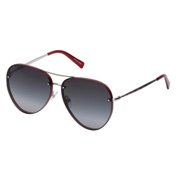 推荐Rebecca Minkoff Gloria Aviator Sunglasses Red Silver/Dark Grey Gradient商品