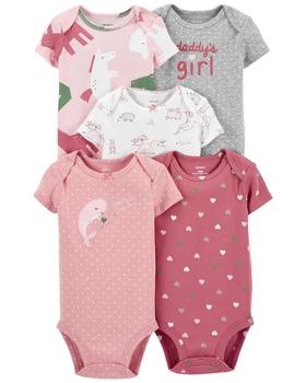 巴黎世家老爹鞋多少钱, Carter's | 5-Pack Daddy's Girl Short-Sleeve Bodysuits商品图片 6折