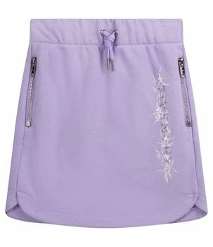 推荐Girls Lilac Logo-Print Curved-Hem Skirt商品
