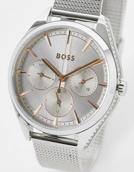 推荐BOSS mesh bracelet watch in silver商品