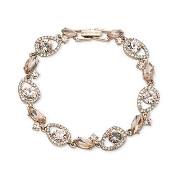 商品Silver-Tone Mixed Crystal Open Pear Flex Bracelet图片