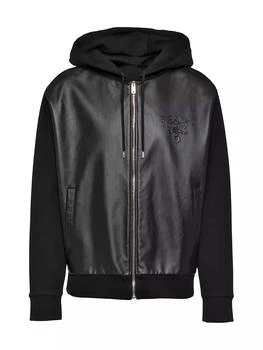 Prada | Technical Fleece and Leather Hoodie Jacket,商家Saks Fifth Avenue,价格¥27380