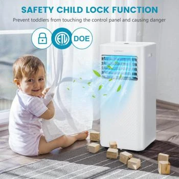 Hivvago | 4-in-1 8000 BTU Air Conditioner with Cool Fan Dehumidifier and Sleep Mode-White,商家Premium Outlets,价格¥2270