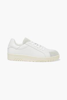 IRIS & INK, IRIS & INK | Constance suede-trimmed leather sneakers商品图片 
