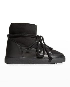 INUIKII | Classic Mixed Leather Shearling Snow Booties商品图片,满$200减$50, 满减