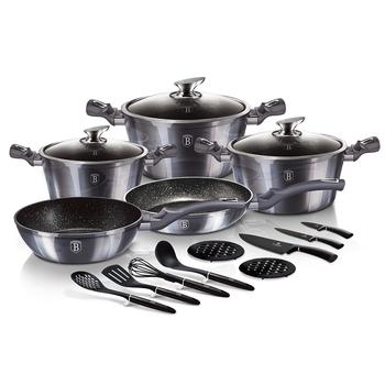 商品Berlinger Haus | 17-Piece Kitchen Cookware Set Carbon Pro Collection,商家Premium Outlets,价格¥1932图片