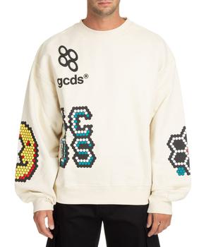 GCDS | GCDS Logo Printed Oversized Sweatshirt商品图片,6.7折