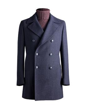 推荐Tagliatore Men's  Blue Linen Coat商品