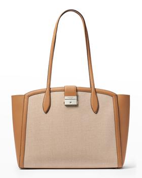 kate spade tote单肩包, Kate Spade | canvas and faux-leather tote bag商品图片 