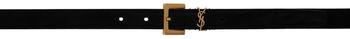 ysl腰带怎么选, Yves Saint Laurent | Black Suede Square Monogram Belt商品图片 