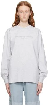 Alexander Wang | Gray Glitter Long Sleeve T-Shirt 4.0折