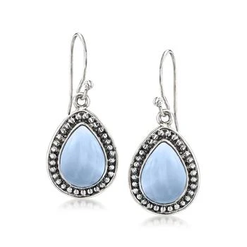 Ross-Simons | Ross-Simons Blue Opal Drop Earrings in Sterling Silver,商家Premium Outlets,价格¥1311