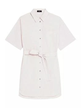 Theory | Short-Sleeve Striped Shirtdress,商家Saks Fifth Avenue,价格¥878