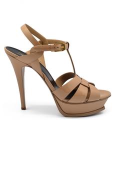圣罗兰鞋女鞋, Yves Saint Laurent | Luxury Shoes For Women   Saint Laurent Tribute Sandals Beige High Heel商品图片 9折