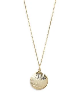 Argento Vivo | Molten Medium Disc Pendant Necklace in 14K Gold Plated, 16",商家Bloomingdale's,价格¥729